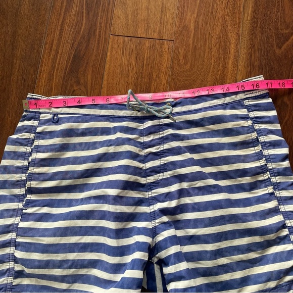 Scotch & Soda Mens Blue and White Striped Swim Shorts Trunks Drawstring M - Picture 10 of 15